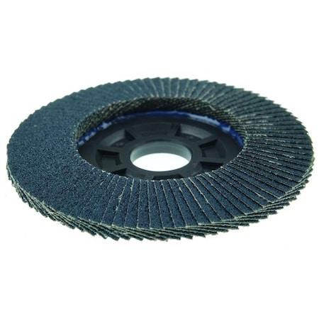 Weiler 4-1/2" Tiger Flap Disc, Angled (TY29), Backing, 60Z, 7/8" 50003